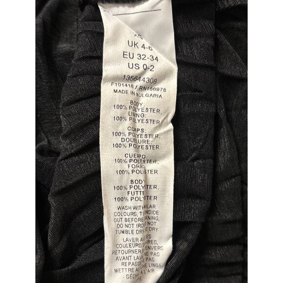 Topshop NWOT Tie Dye Long Sleeve Mesh Minidress Size 0-2 Green Black Colorful - Picture 7 of 9